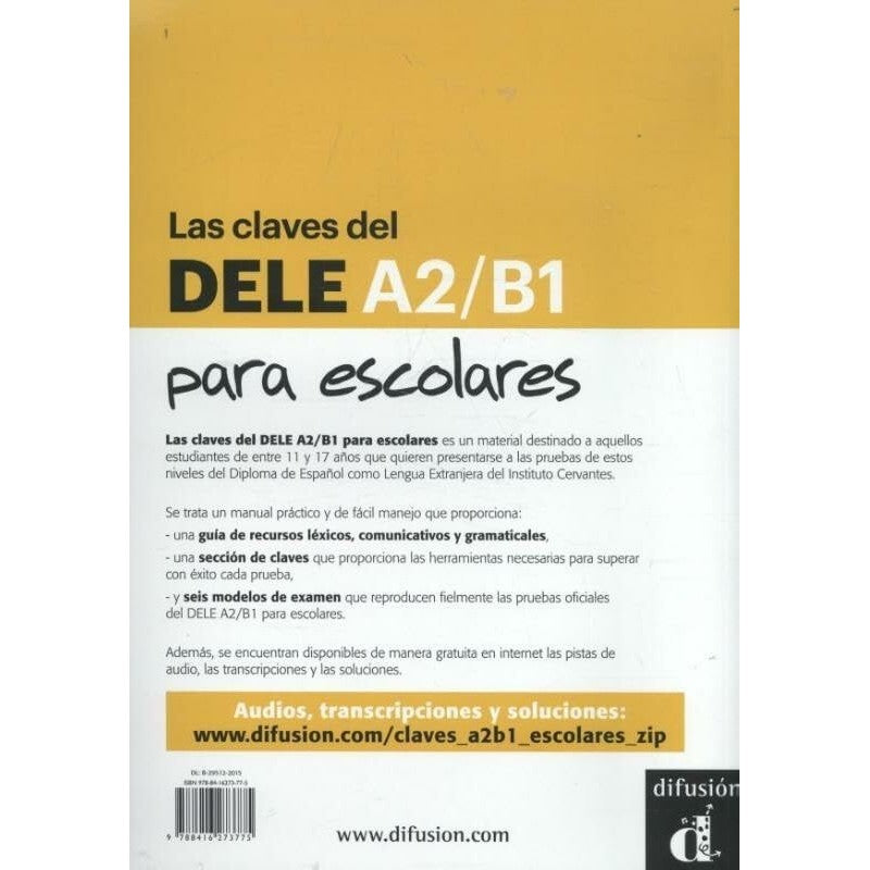 Las Claves Del Nuevo Dele Escolar A2-b1: Libro Del Alumno + Audio Mp3 Cd