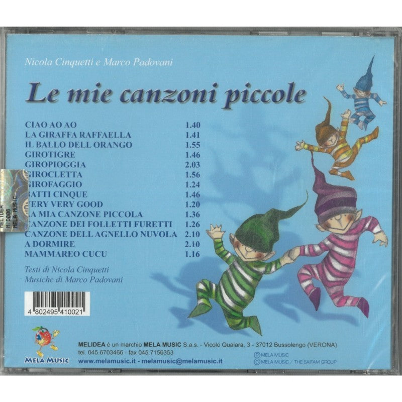 Le Mie Canzoni Piccole. Cd Audio – Mela Music