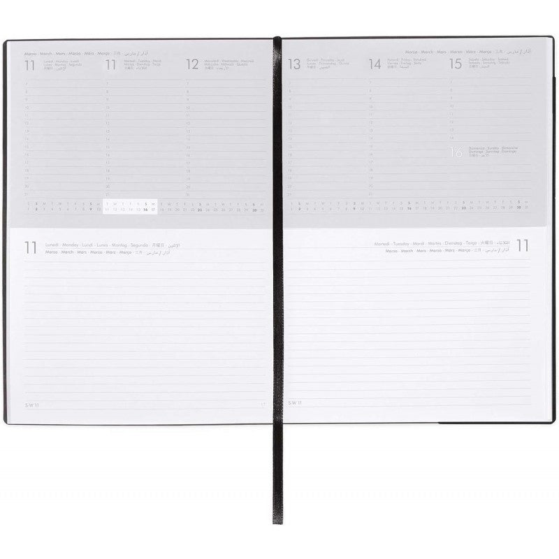Legami - Agenda 2025 Settimanale E Giornaliera Large, 12 Mesi, Gennaio 2025-dicembre 2025, 17 X 24 Cm, Black Diamond