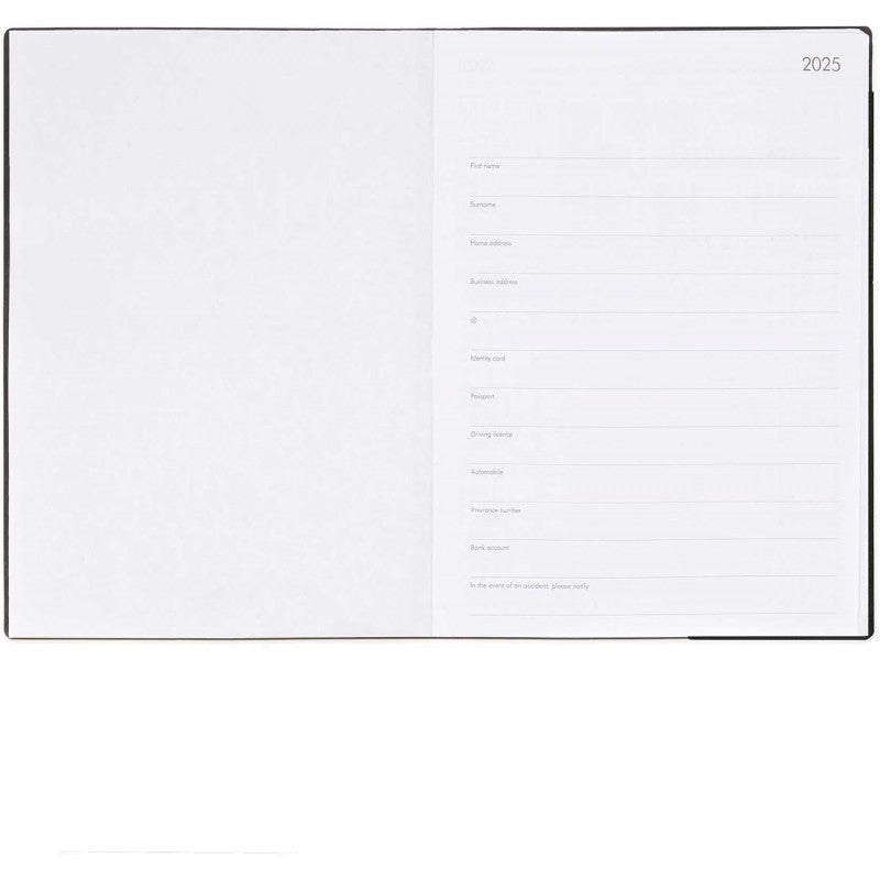 Legami - Agenda 2025 Settimanale E Giornaliera Large, 12 Mesi, Gennaio 2025-dicembre 2025, 17 X 24 Cm, Black Diamond
