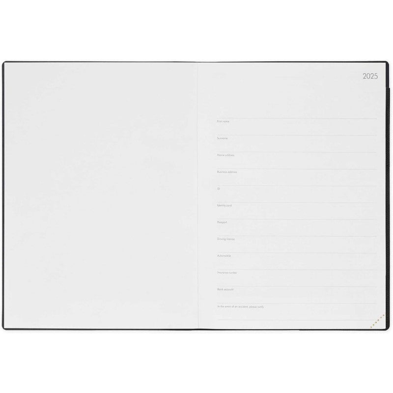 Legami - Agenda 2025 Settimanale Grande, 12 Mesi Maxi, Gennaio 2025-dicembre 2025, Con Elastico, 19.5 X 26.5 Cm, Black Diamond