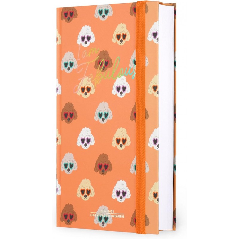 Legami - Agenda Giornaliera 2024-2025, 16 Mesi Medium, Settembre 24-dicembre 25, 12 X 18 Cm, Apricot Dogs
