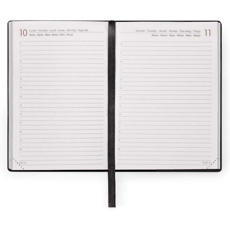 Legami - Agenda Giornaliera 2025, 12 Mesi Small Fotografica, Gennaio 2025-dicembre 2025, 9,5 X 13,5 Cm, Black Diamond