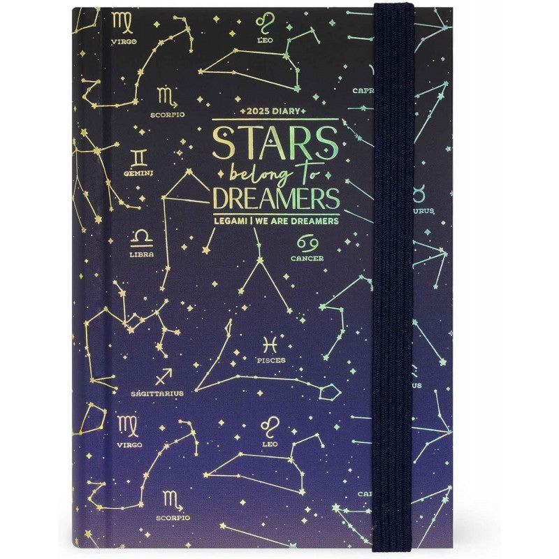 Legami - Agenda Giornaliera 2025, 12 Mesi Small Fotografica, Gennaio 2025-dicembre 2025, 9,5 X 13,5 Cm, Stars