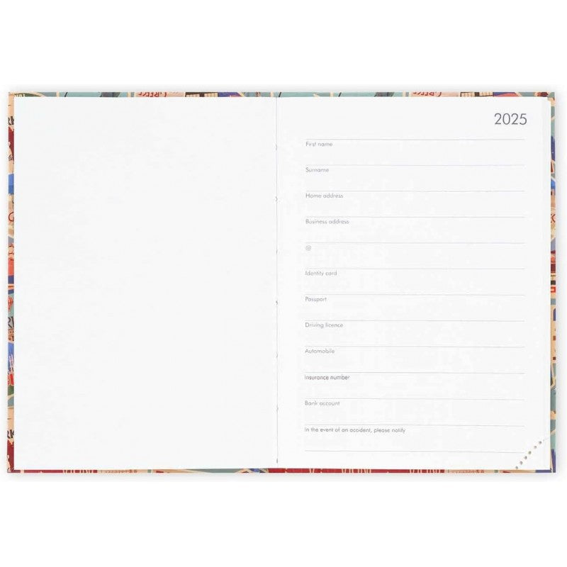 Legami - Agenda Giornaliera 2025, 12 Mesi Small Fotografica, Gennaio 2025-dicembre 2025, 9,5 X 13,5 Cm, Travel Stickers