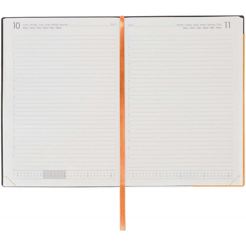 Legami - Agenda Giornaliera Grande, 12 Mesi Large, Gennaio 2025-dicembre 2025, Chiusura Con Elastico, 17 X 24 Cm, Apricot Crush