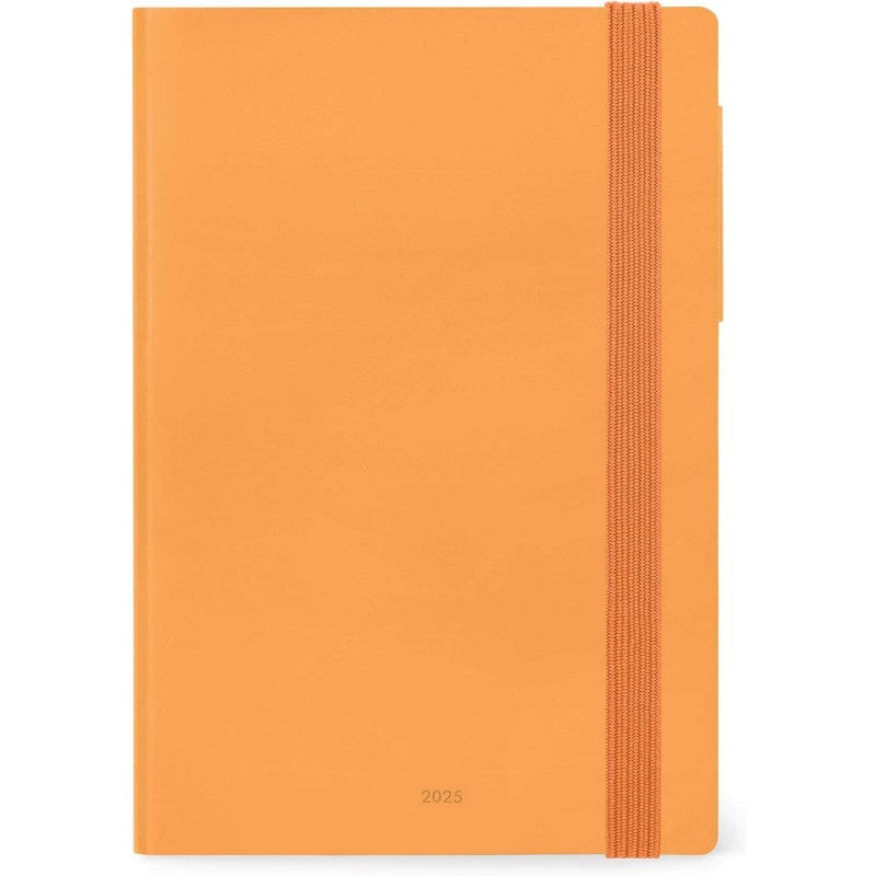 Legami - Agenda Giornaliera Grande, 12 Mesi Large, Gennaio 2025-dicembre 2025, Chiusura Con Elastico, 17 X 24 Cm, Apricot Crush