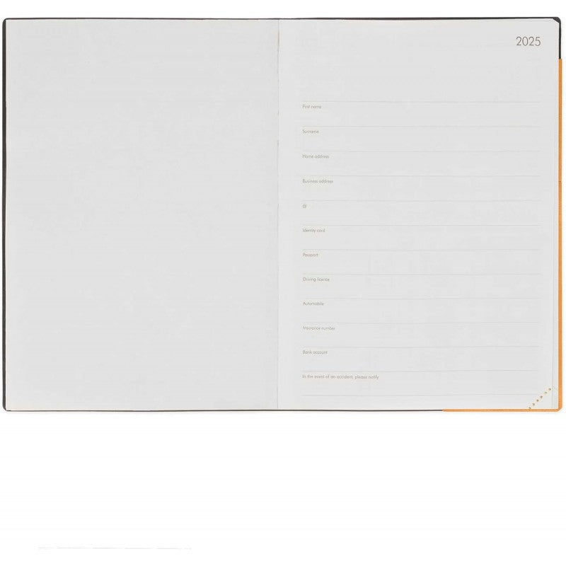 Legami - Agenda Giornaliera Grande, 12 Mesi Large, Gennaio 2025-dicembre 2025, Chiusura Con Elastico, 17 X 24 Cm, Apricot Crush