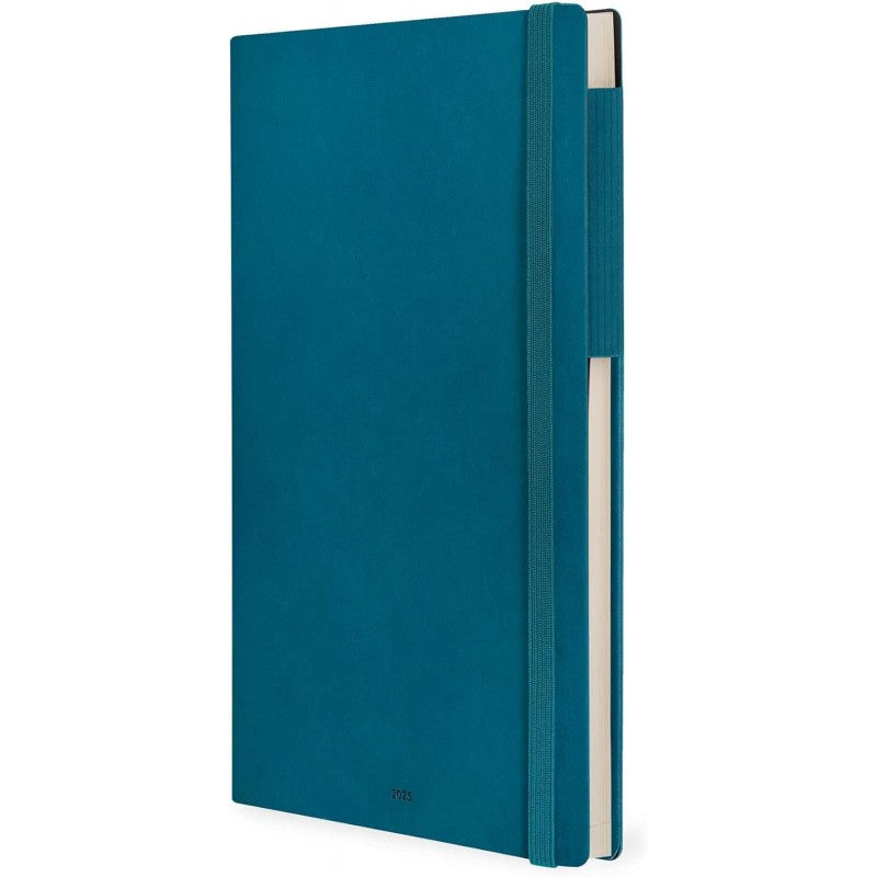 Legami - Agenda Giornaliera Grande, 12 Mesi Large, Gennaio 2025-dicembre 2025, Con Elastico, 17 X 24 Cm, Teal Blue