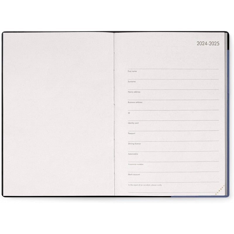 Legami - Agenda Giornaliera Medium, 12 Mesi, Gennaio 2025-dicembre 2025, Chiusura Con Elastico, 12 X 18 Cm, Blueberry