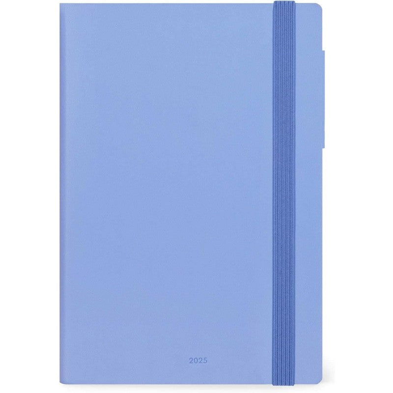 Legami - Agenda Giornaliera Medium, 12 Mesi, Gennaio 2025-dicembre 2025, Chiusura Con Elastico, 12 X 18 Cm, Cornflower