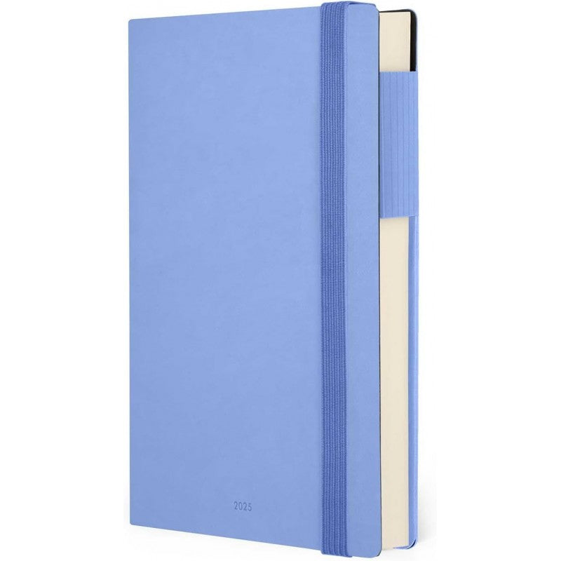 Legami - Agenda Giornaliera Medium, 12 Mesi, Gennaio 2025-dicembre 2025, Chiusura Con Elastico, 12 X 18 Cm, Cornflower