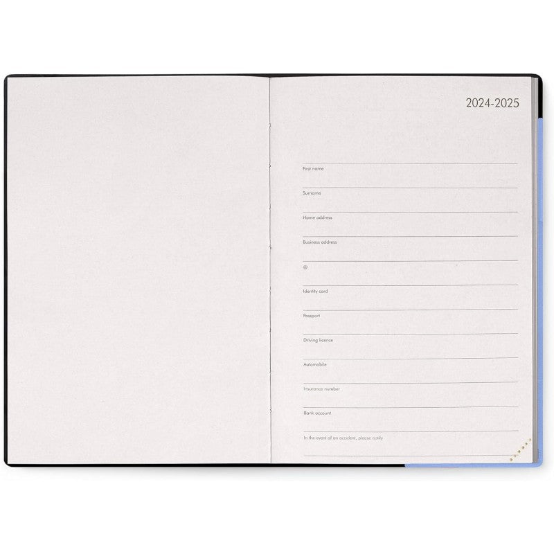 Legami - Agenda Giornaliera Medium, 12 Mesi, Gennaio 2025-dicembre 2025, Chiusura Con Elastico, 12 X 18 Cm, Cornflower