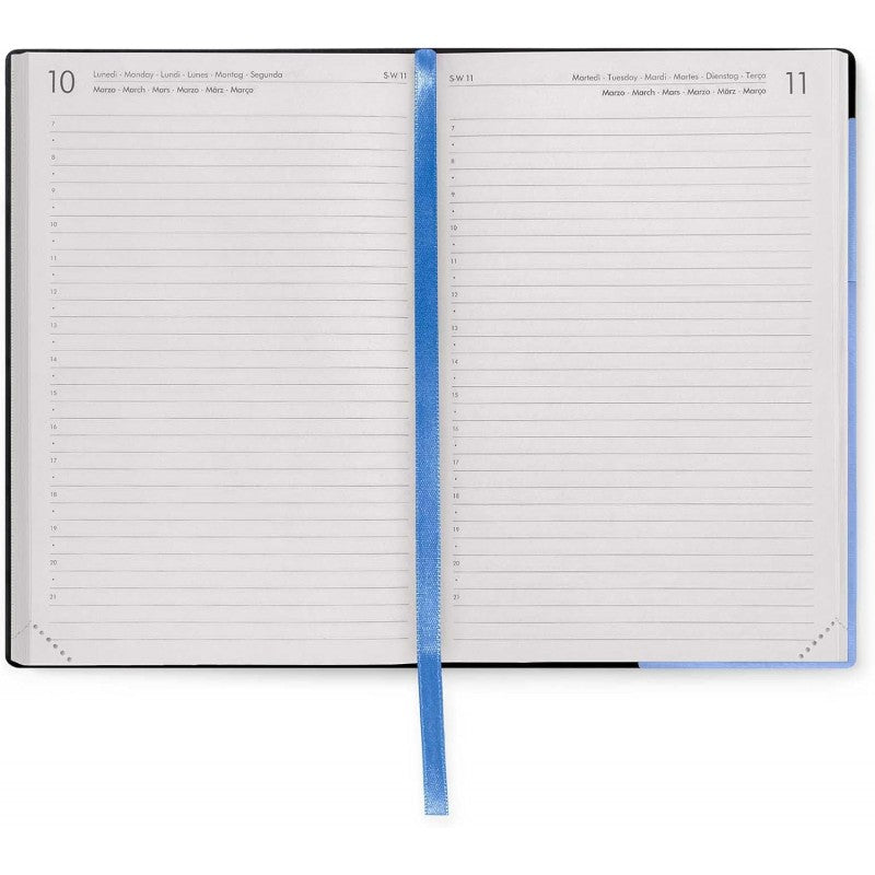 Legami - Agenda Giornaliera Medium, 12 Mesi, Gennaio 2025-dicembre 2025, Chiusura Con Elastico, 12 X 18 Cm, Cornflower