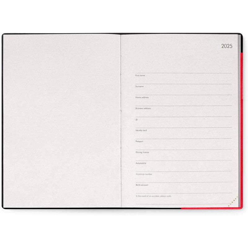 Legami - Agenda Settimanale Medium, 12 Mesi, Gennaio 2025-dicembre 2025, Chiusura Con Elastico, 12 X 18 Cm, Radiant Red