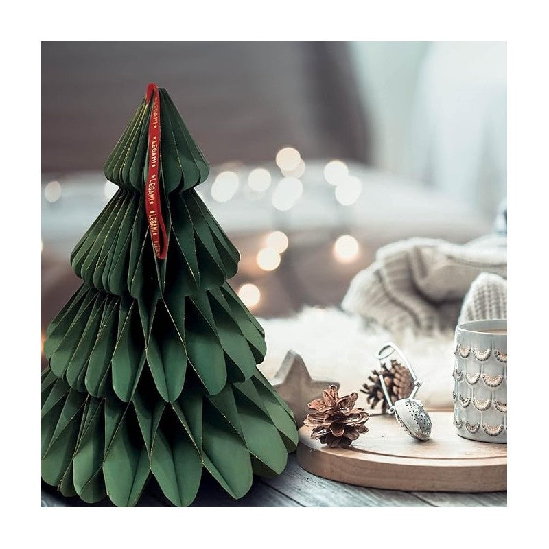 Legami - Albero Di Natale Pieghevole In Carta, Da Appendere O Appoggiare Su Una Superficie, Diametro 28 Cm, Pct0001