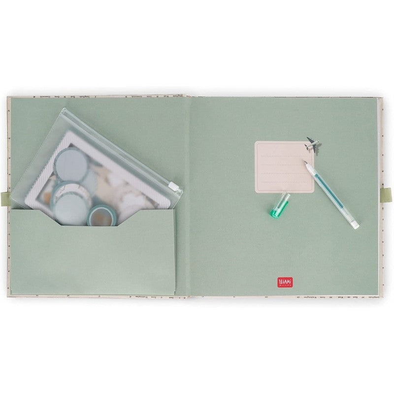 Legami - Album Fotografico, Fai Da Te, Include Kit Con Elementi Decorativi, 20 Pagine, Idea Regalo, 23x23,5 Cm, Tema Travel