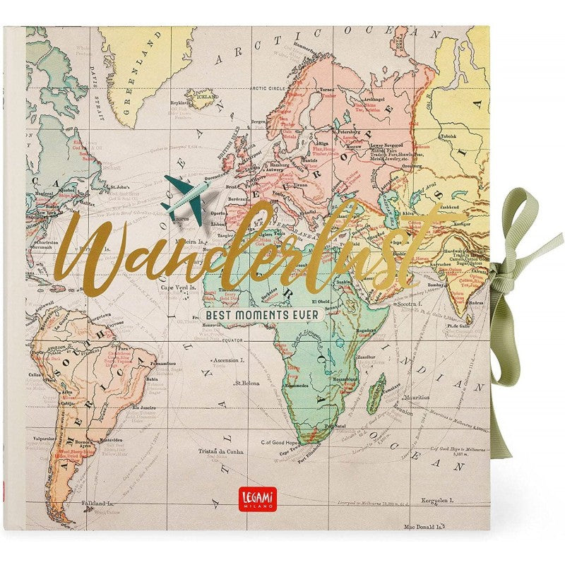 Legami - Album Fotografico, Fai Da Te, Include Kit Con Elementi Decorativi, 20 Pagine, Idea Regalo, 23x23,5 Cm, Tema Travel