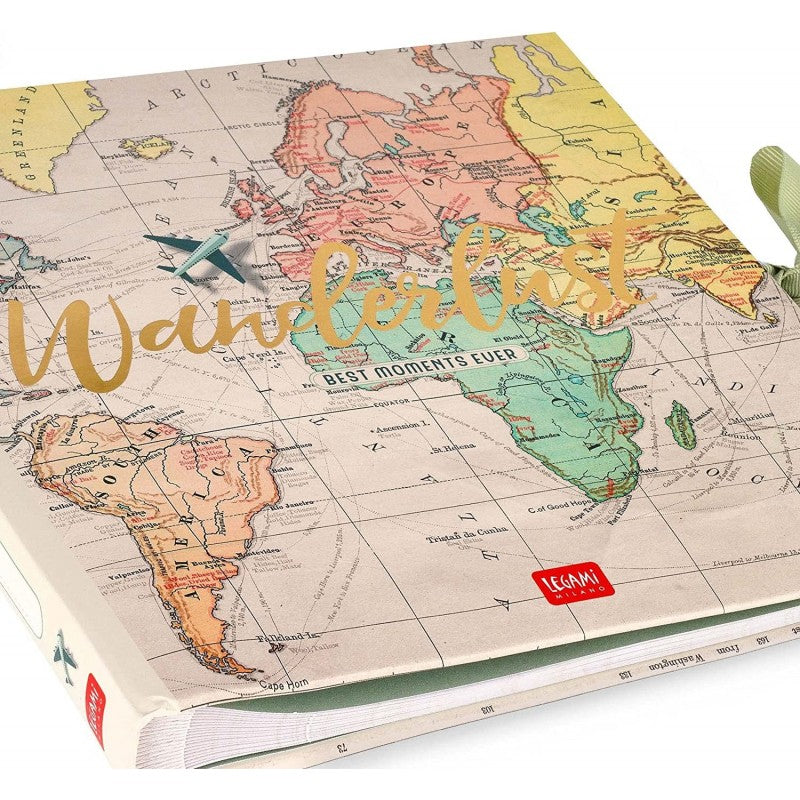 Legami - Album Fotografico, Fai Da Te, Include Kit Con Elementi Decorativi, 20 Pagine, Idea Regalo, 23x23,5 Cm, Tema Travel