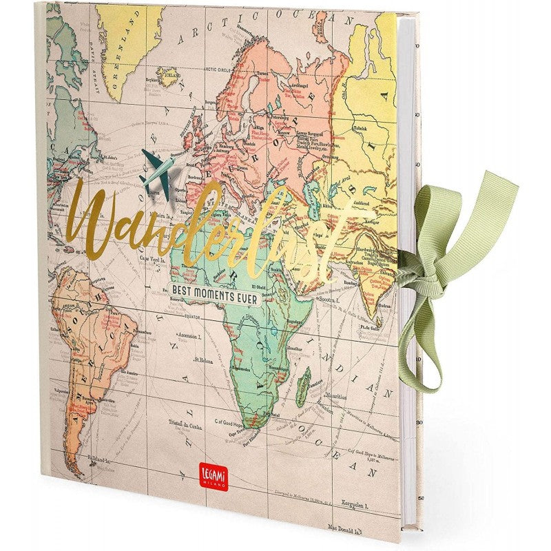 Legami - Album Fotografico, Fai Da Te, Include Kit Con Elementi Decorativi, 20 Pagine, Idea Regalo, 23x23,5 Cm, Tema Travel