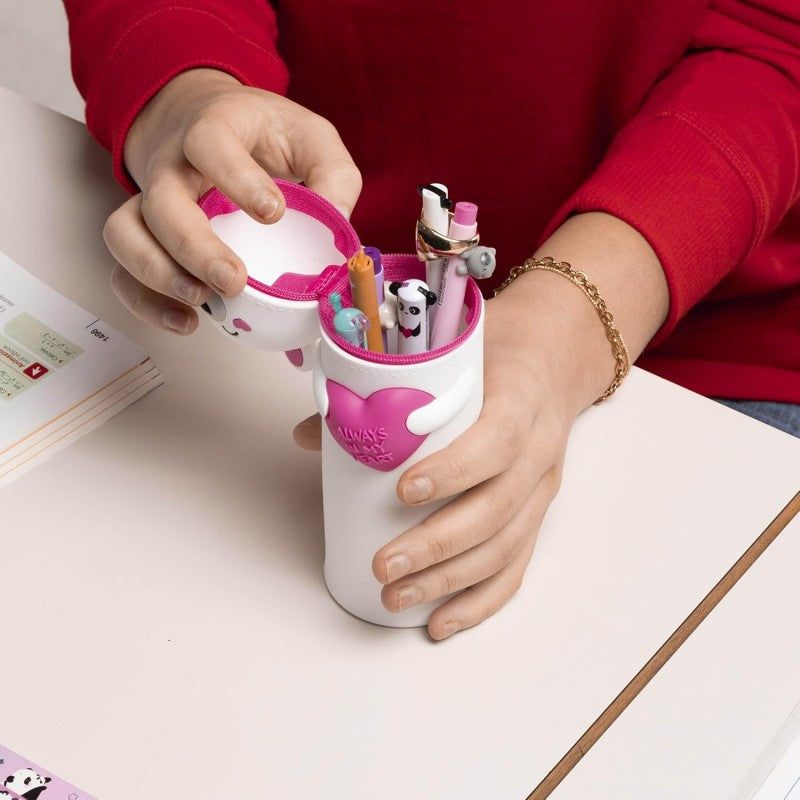 Legami - Astuccio 2 In 1 In Morbido Silicone - Kawaii, Orso Polare, Edizione Limitata, Portapenne Da Tavolo