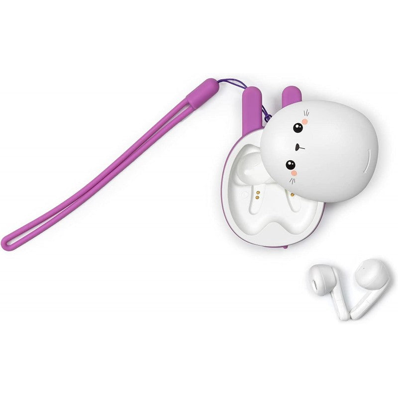 Legami Auricolari Bluetooth Bunny, Con Doppio Microfono Integrato, Sensore Touch, Cavo Di Ricarica Incluso