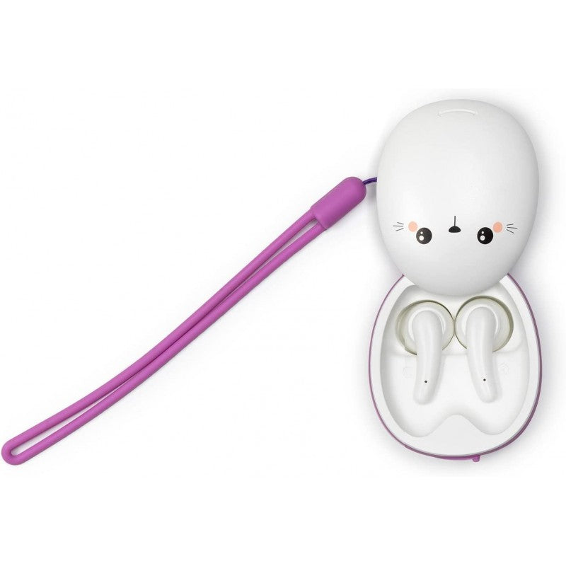 Legami Auricolari Bluetooth Bunny, Con Doppio Microfono Integrato, Sensore Touch, Cavo Di Ricarica Incluso