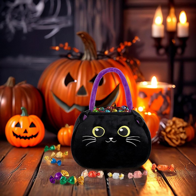 Legami – Borsa Porta Caramelle Halloween “Kitty” | Candy Bag in Tessuto Ripiegabile, con Manico per Dolcetto o Scherzetto