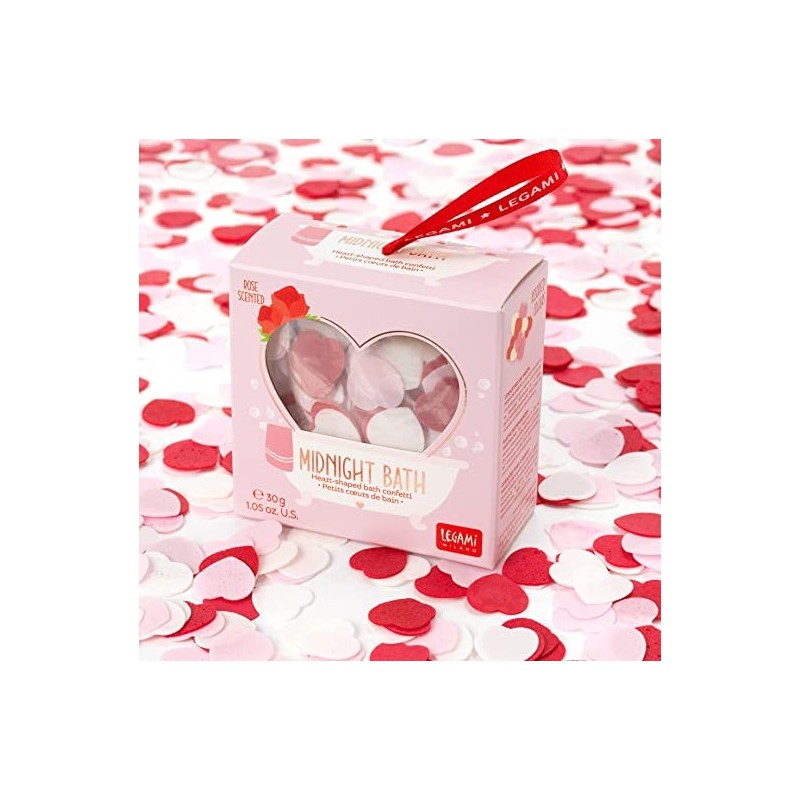 Legami - Cuoricini Di Sapone Da Bagno, Bombe Da Bagno, Fragranza Di Rose, 30 G