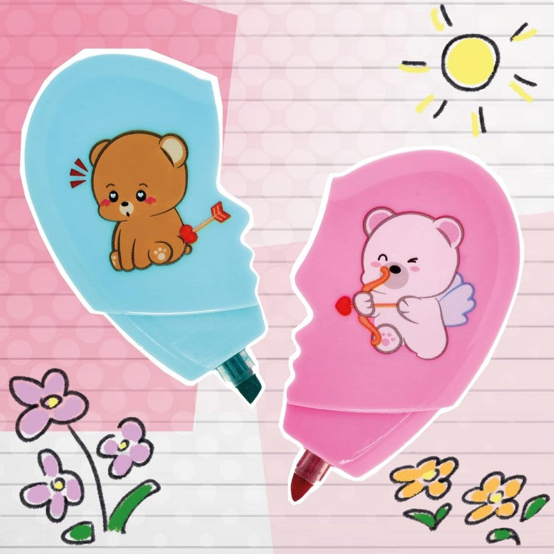 Legami - Evidenziatori 2 In 1 - Forma Di Cuore, Edizione Limitata San Valentino