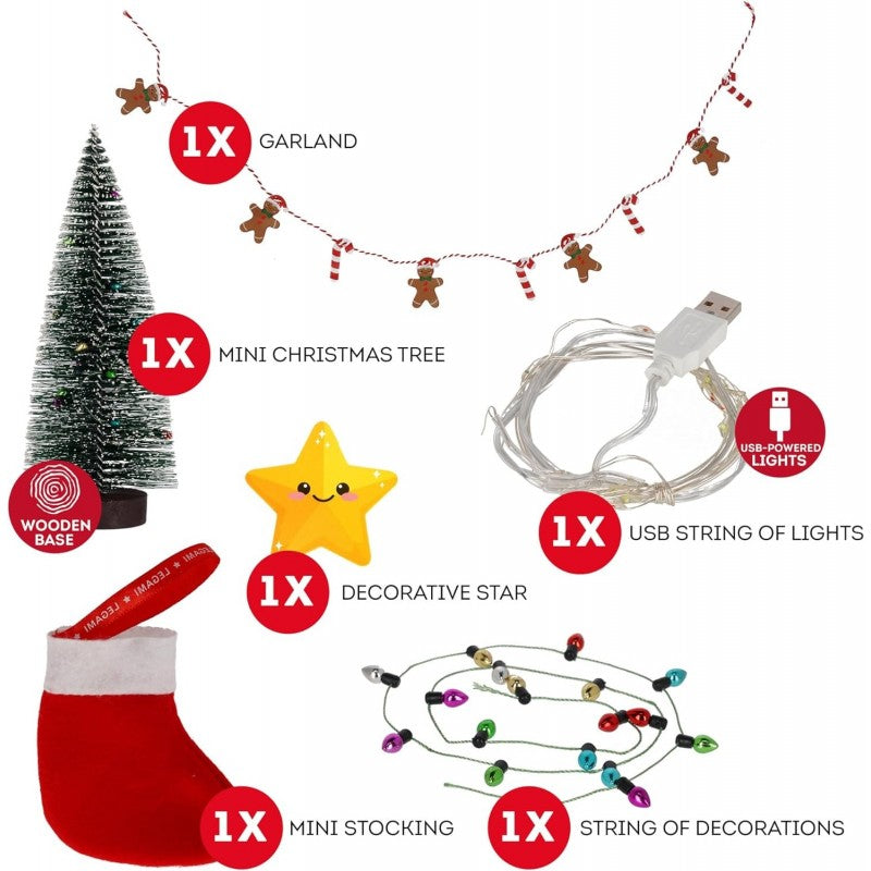 Legami - Kit Decorazioni Natalizie Da Scrivania, Multicolor, Medium