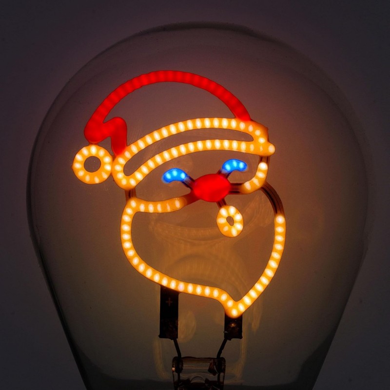 Legami - Lampada Da Tavolo A Forma Di Lampadina, Santa Claus, For Indoor Use Only, Ricaricabile Con Cavo Usb, Senza Fili