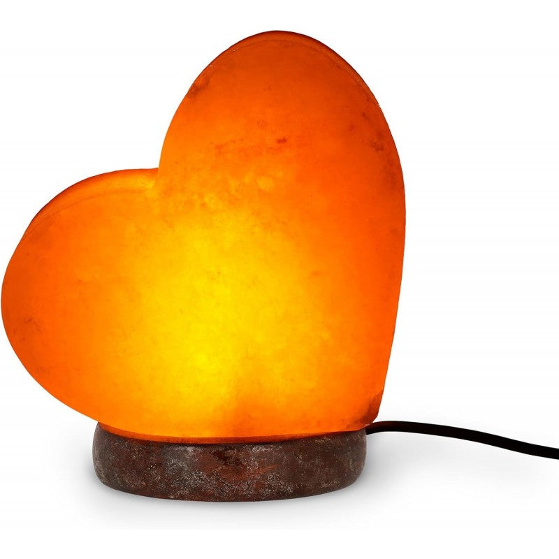 Legami - Lampada Di Sale, Cromoterapia, Forma Cuore, Luce Bianco Caldo, Sale Naturale Himalayano, 11 X 12 X 7.5 Cm