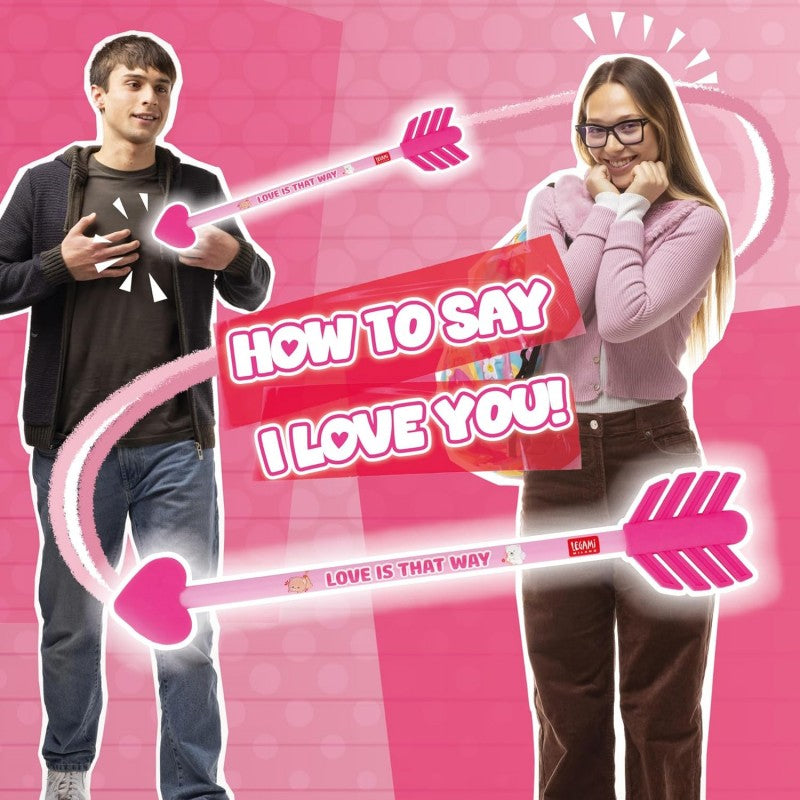 Legami - Matita Go Cupid, Matita A Forma Di Freccia Con 2 Gomme Profumate