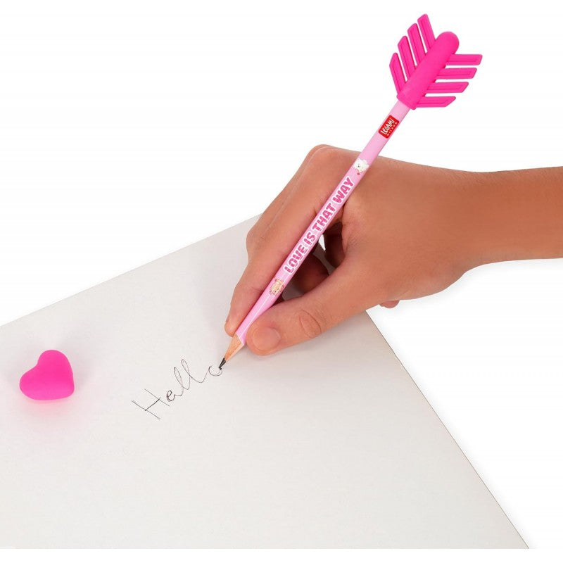 Legami - Matita Go Cupid, Matita A Forma Di Freccia Con 2 Gomme Profumate
