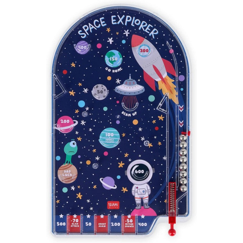 Legami - Mini Flipper, Pinball, Gioco Portatile, 17,7x29 Cm, Tema Space, Pbg0004