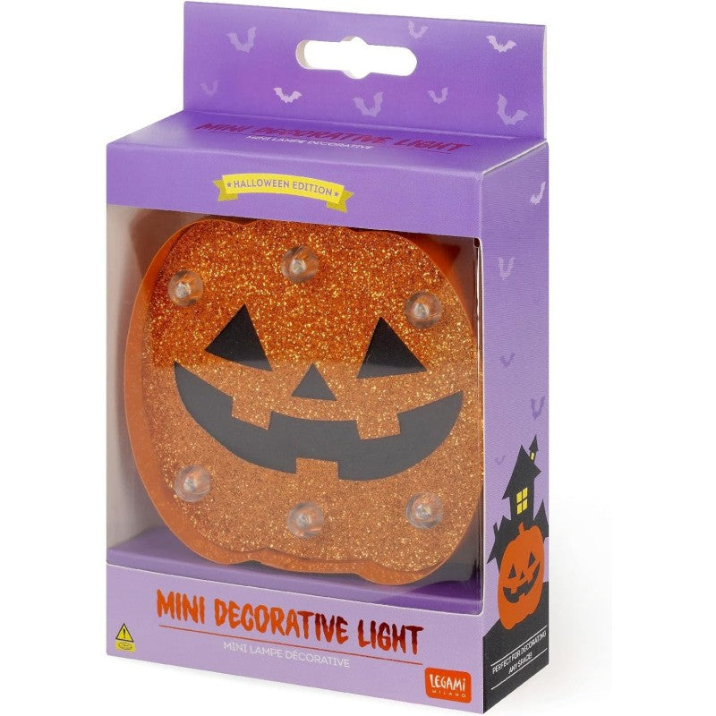 Legami Mini Luce Decorativa Tema Zucca Halloween, Uso Interno, Luce Led Luminosa