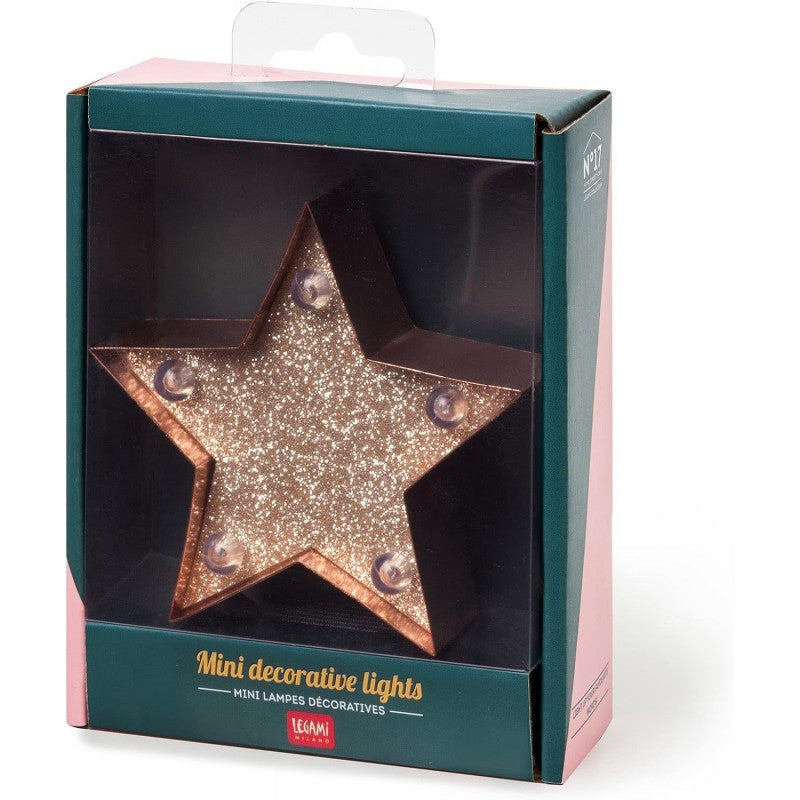 Legami - Mini Luce Decorativa,10x9,5 Cm, Tema Stars