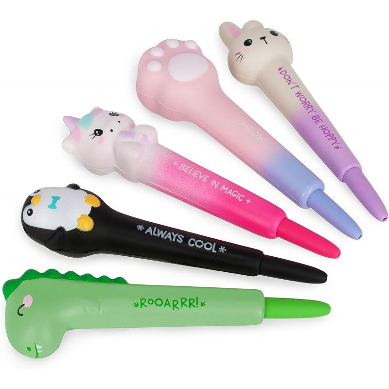 Legami - Penna Gel Antistress - Squeezies, Squishy, Penna Anti Stress, Super Morbida, Inchiostro Nero, Punta 1 Mm