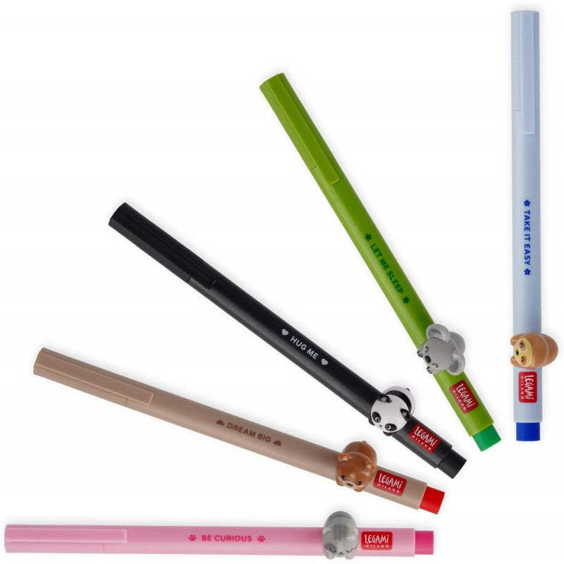 Legami - Penna Gel Con Animaletto Decorativo, Inchiostro Blu,  Tema Sloth