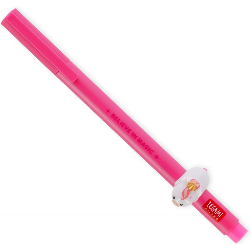 Legami - Penna Gel Con Animaletto Decorativo - Lovely Friends, Inchiostro Rosa, Tema Unicorn