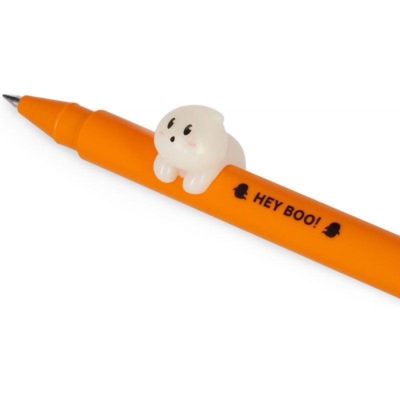 Legami - Penna Gel Halloween - Lovely Friends, Animaletto Decorativo, Inchiostro Nero, Punta Fine 0,5 Mm, Tema Ghost