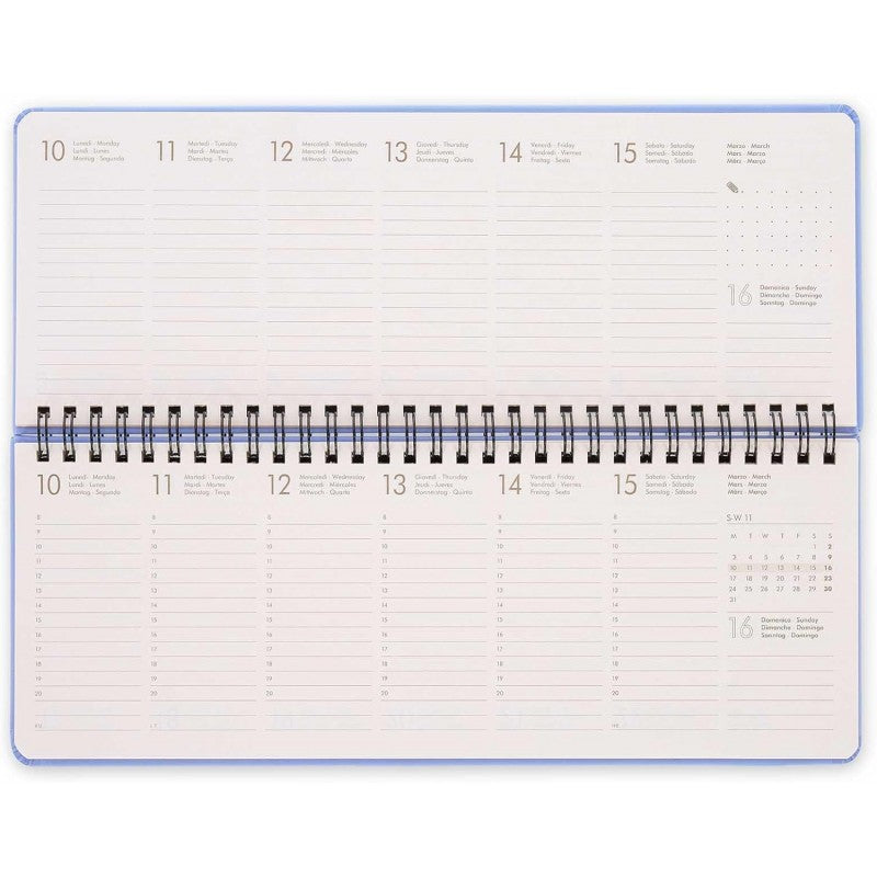 Legami - Planning Da Scrivania 13 Mesi Gennaio 2025-gennaio 2026, Formato Orizzontale, Spiralata, 27.2 X 10.2, Cornflower