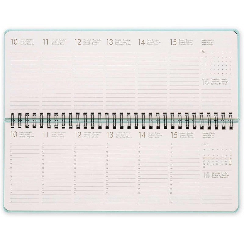 Legami - Planning Da Scrivania 13 Mesi Gennaio 2025-gennaio 2026, Formato Orizzontale, Spiralata, 27.2 X 10.2, Milk&mint