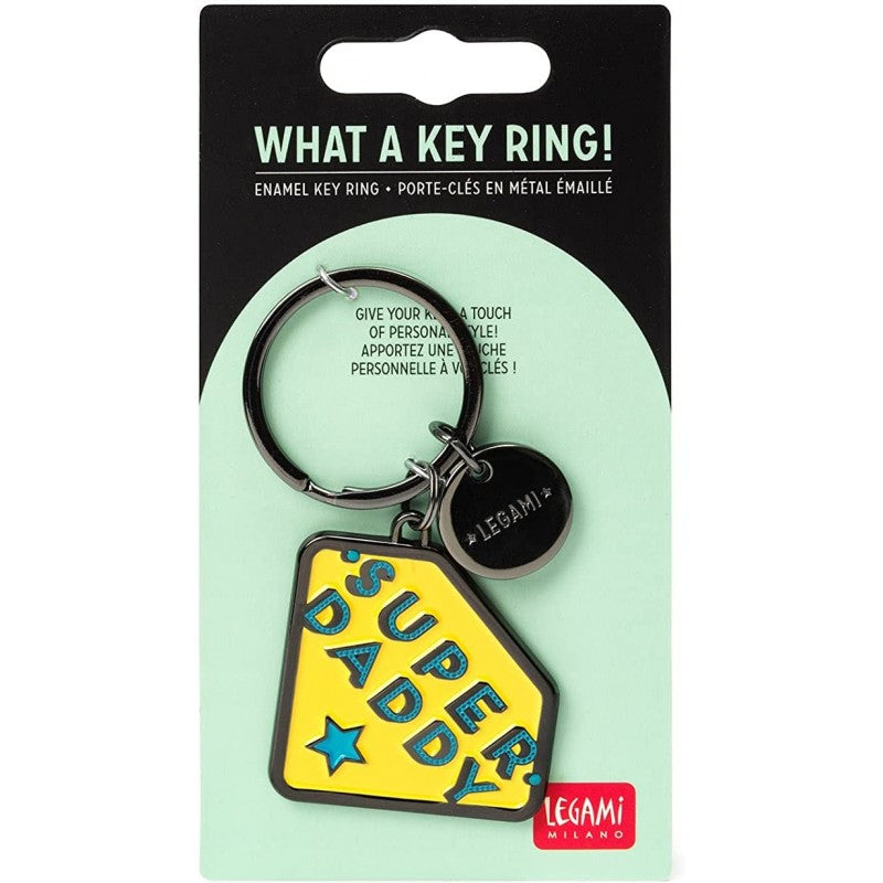 Legami - Portachiavi In Metallo Smaltato - What A Key Ring! - Super Daddy