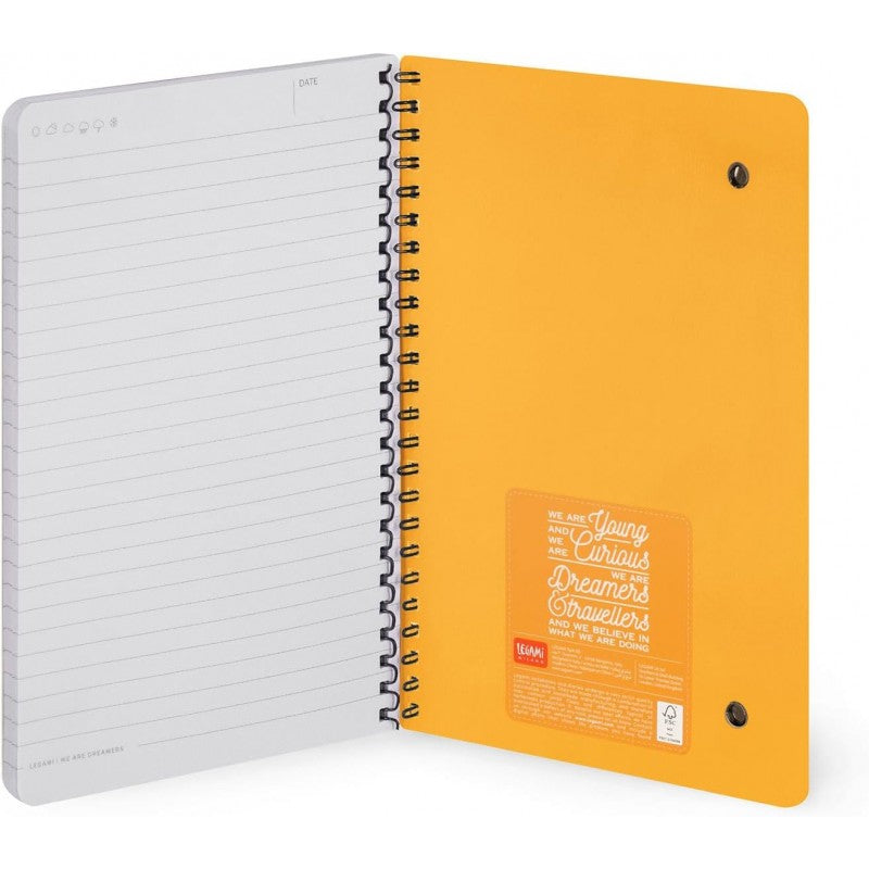 Legami - Quaderno A Righe Con Spirale Large - Formato A5, Spiral Notebook, 15 X 21 Cm, Tema Red Panda