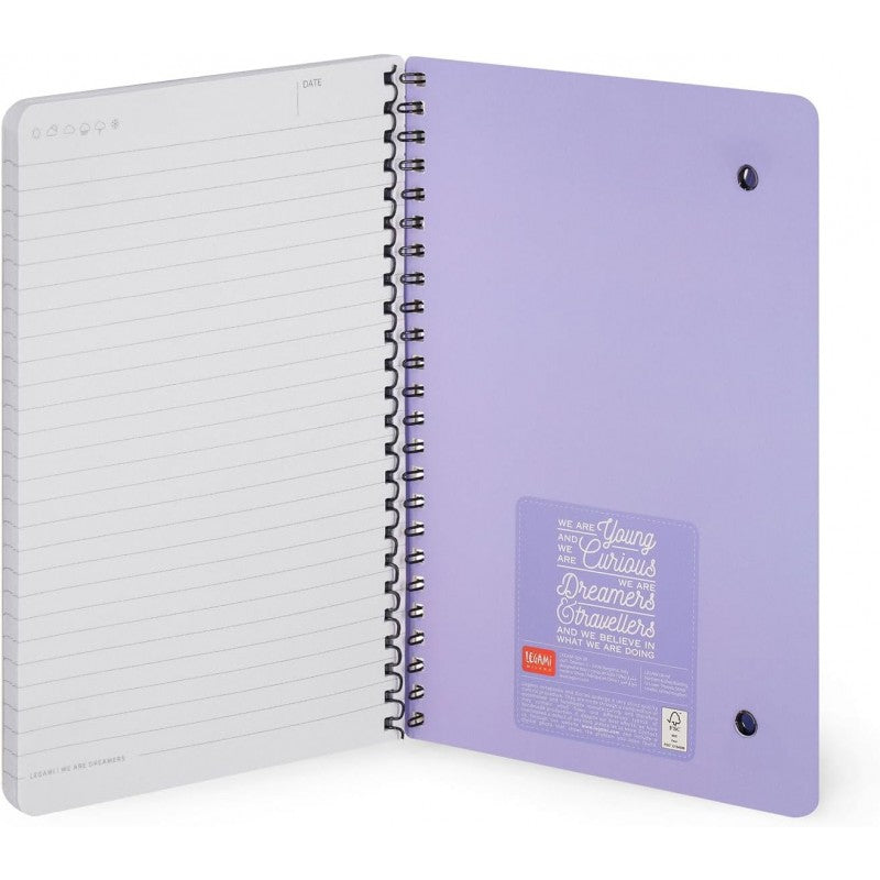 Legami - Quaderno A Righe Con Spirale Large - Formato A5, Spiral Notebook, 15 X 21 Cm, Tema Unicorn