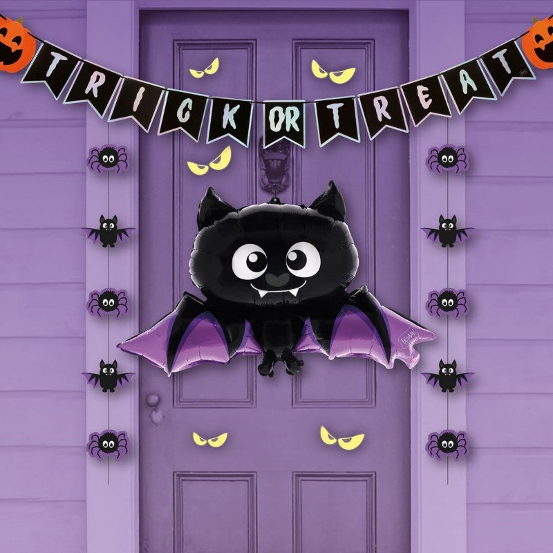 Legami – Set Decorazione Porta Halloween HAL0001 | Sticker Fosforescenti, Palloncino Pipistrello e Accessori con Lamina