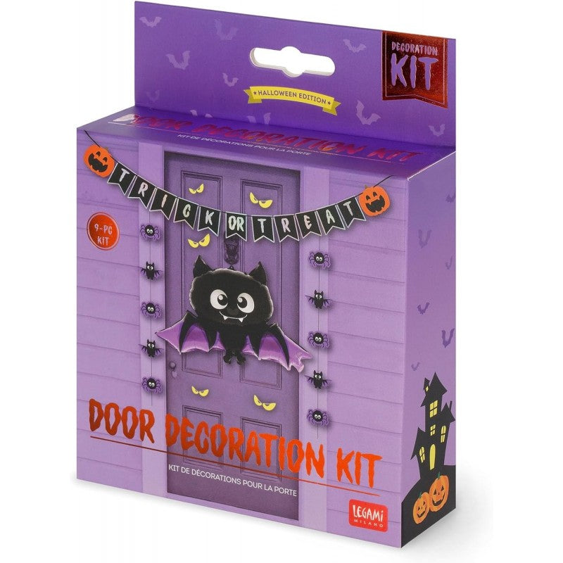 Legami – Set Decorazione Porta Halloween HAL0001 | Sticker Fosforescenti, Palloncino Pipistrello e Accessori con Lamina