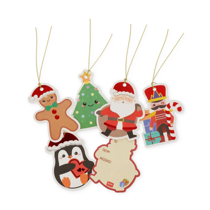 Legami - Set Di 10 Etichette Regalo Natalizie, Chiudipacco